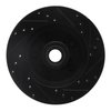 E-Line Drilled & Slotted Black Brake Rotor, 1988-1994 GM, Position: Front Left - image 3