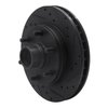 E-Line Drilled & Slotted Black Brake Rotor, 1988-1996 GM, Position: Front Right - image 4