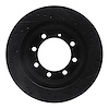 E-Line Drilled & Slotted Black Brake Rotor, 1976-1996 GM, Position: Front Left - image 1