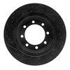 E-Line Drilled & Slotted Black Brake Rotor, 1976-1996 GM, Position: Front Right - image 4