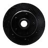 E-Line Drilled & Slotted Black Brake Rotor, 1990-2002 GM, Position: Front Right - image 1