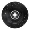E-Line Drilled & Slotted Black Brake Rotor, 1991-2003 GM, Position: Front Left - image 3