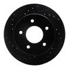 E-Line Drilled & Slotted Black Brake Rotor, 1990-2002 GM, Position: Front Left - image 2