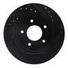 E-Line Drilled & Slotted Black Brake Rotor, 1990-2002 GM, Position: Front Left - image 4