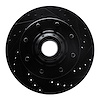 E-Line Drilled & Slotted Black Brake Rotor, 1993-1995 GM, Position: Front Right - image 1