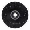 E-Line Drilled & Slotted Black Brake Rotor, 1992-2002 GM, Position: Front Left - image 1