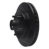 E-Line Drilled & Slotted Black Brake Rotor, 1992-2002 GM, Position: Front Right - image 1