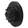 E-Line Drilled & Slotted Black Brake Rotor, 1992-2002 GM, Position: Front Left - image 1