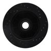 E-Line Drilled & Slotted Black Brake Rotor, 1992-2002 GM, Position: Front Left - image 3