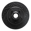 E-Line Drilled & Slotted Black Brake Rotor, 1993-1995 GM, Position: Front Right - image 1