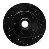 E-Line Drilled & Slotted Black Brake Rotor, 1993-1995 GM, Position: Front Right - image 1