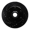 E-Line Drilled & Slotted Black Brake Rotor, 1994-2002 GM, Position: Front Left - image 1