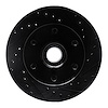 E-Line Drilled & Slotted Black Brake Rotor, 1994-2002 GM, Position: Front Right - image 1