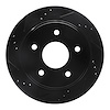 E-Line Drilled & Slotted Black Brake Rotor, 1997-2005 GM, Position: Rear Left - image 1