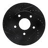 E-Line Drilled & Slotted Black Brake Rotor, 1997-2005 GM, Position: Front Left - image 1