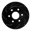 E-Line Drilled & Slotted Black Brake Rotor, 1999-2008 GM, Position: Front Left - image 1