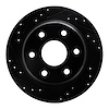 E-Line Drilled & Slotted Black Brake Rotor, 1999-2007 GM, Position: Rear Left - image 1