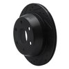 E-Line Drilled & Slotted Black Brake Rotor, 1999-2007 GM, Position: Rear Left - image 2
