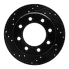 E-Line Drilled & Slotted Black Brake Rotor, Fits Select Fits Multiple Makes/Models, Position: Rear Left - image 1