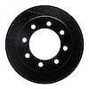 E-Line Drilled & Slotted Black Brake Rotor, 1999-2020 GM, Position: Rear Right - image 1