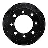 E-Line Drilled & Slotted Black Brake Rotor, 2001-2010 GM, Position: Rear Left - image 1