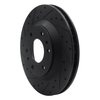 E-Line Drilled & Slotted Black Brake Rotor, 2002-2005 GM, Position: Front Left - image 2