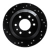 E-Line Drilled & Slotted Black Brake Rotor, 2002-2009 GM, Position: Rear Left - image 1