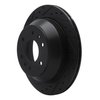E-Line Drilled & Slotted Black Brake Rotor, 2002-2009 GM, Position: Rear Left - image 2