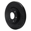 E-Line Drilled & Slotted Black Brake Rotor, 2002-2009 GM, Position: Front Left - image 2