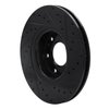 E-Line Drilled & Slotted Black Brake Rotor, 2002-2009 GM, Position: Front Left - image 4