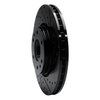 E-Line Drilled & Slotted Black Brake Rotor, 2002-2009 GM, Position: Front Right - image 2