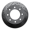 E-Line Drilled & Slotted Black Brake Rotor, 2003-2005 GM, Position: Rear Left - image 1