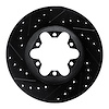 E-Line Drilled & Slotted Black Brake Rotor, 2004-2008 GM, Position: Front Left - image 1