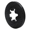 E-Line Drilled & Slotted Black Brake Rotor, 2004-2008 GM, Position: Front Left - image 2