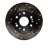 E-Line Drilled & Slotted Black Brake Rotor, 2005-2020 GM, Position: Front Right - image 1