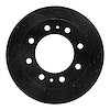 E-Line Drilled & Slotted Black Brake Rotor, Fits Select GM, Position: Front Right - image 1
