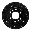 E-Line Drilled & Slotted Black Brake Rotor, 2006-2009 GM, Position: Front Left - image 1