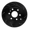 E-Line Drilled & Slotted Black Brake Rotor, 2007-2017 GM, Position: Rear Right - image 1