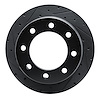 E-Line Drilled & Slotted Black Brake Rotor, 2009-2020 GM, Position: Rear Left - image 1