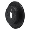 E-Line Drilled & Slotted Black Brake Rotor, 2010-2017 GM, Position: Rear Right - image 2