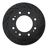 E-Line Drilled & Slotted Black Brake Rotor, Fits Select GM, Position: Front Right - image 1