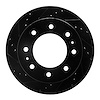 E-Line Drilled & Slotted Black Brake Rotor, Fits Select GM, Position: Rear Left - image 1