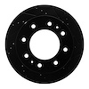 E-Line Drilled & Slotted Black Brake Rotor, Fits Select GM, Position: Rear Right - image 1