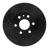 E-Line Drilled & Slotted Black Brake Rotor, 2015-2020 GM, Position: Front Left - image 1
