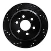 E-Line Drilled & Slotted Black Brake Rotor, 2015-2020 GM, Position: Rear Left - image 1