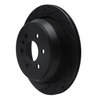 E-Line Drilled & Slotted Black Brake Rotor, 2015-2020 GM, Position: Rear Left - image 2