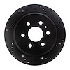 E-Line Drilled & Slotted Black Brake Rotor, 2015-2020 GM, Position: Rear Right - image 1
