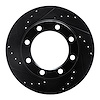 E-Line Drilled & Slotted Black Brake Rotor, 1971-1991 Fits Multiple Makes/Models, Position: Front Left - image 1