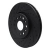 E-Line Drilled & Slotted Black Brake Rotor, Fits Select GM, Position: Front Left - image 2