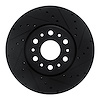 E-Line Drilled & Slotted Black Brake Rotor, Fits Select GM, Position: Front Right - image 1